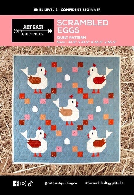 Art East Quilting Co. Scrambled Eggs Quilt Pattern - 2 Size Variations Per Pattern