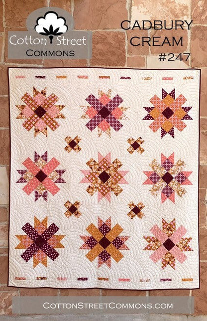 DIGITAL DOWNLOAD Cotton Street Commons Cabury Cream Quilt Pattern Finished Size 75"x85"