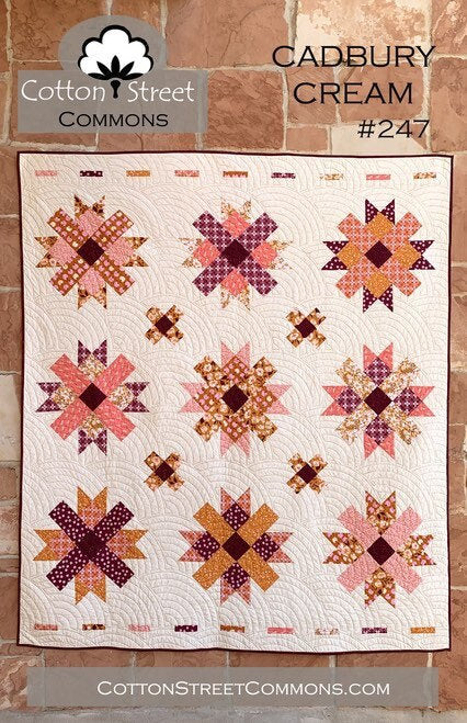 DIGITAL DOWNLOAD Cotton Street Commons Cabury Cream Quilt Pattern Finished Size 75"x85"