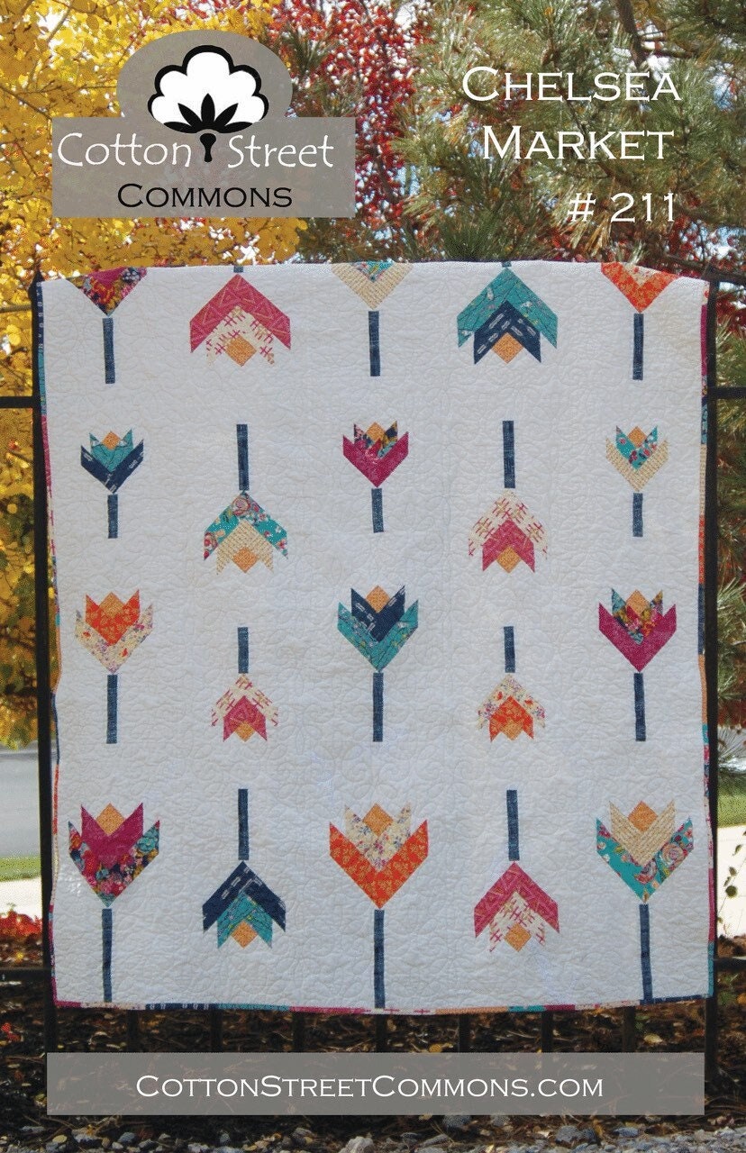 DIGITAL DOWNLOAD Cotton Street Commons Chelsea Market Quilt Pattern Finished Size 60"x72"
