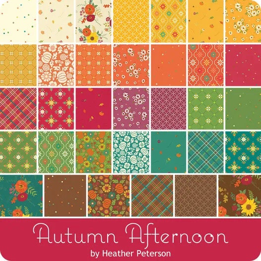 Riley Blake Pumpkin Trio Runner Kit Featuring Heather Peterson Autumn Afternoon Fabric Collection