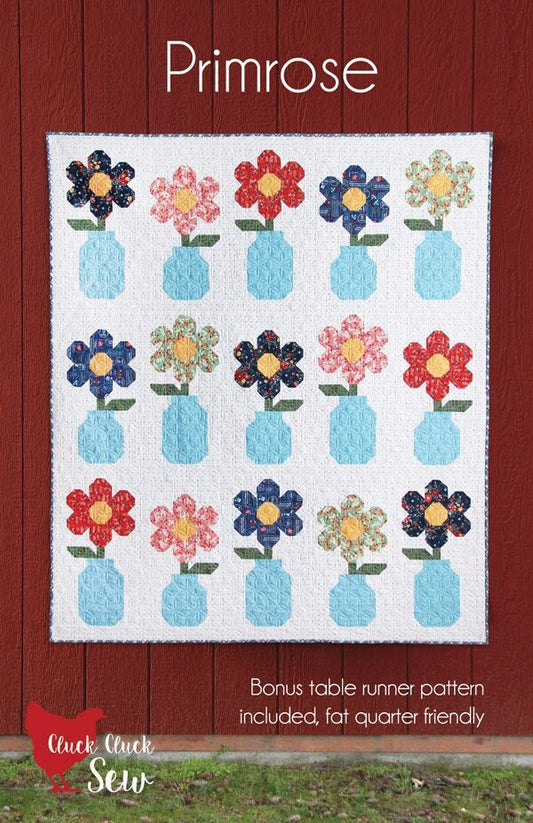 Cluck Cluck Sew Primrose Quilt Pattern -2 Size Variations Per Pattern