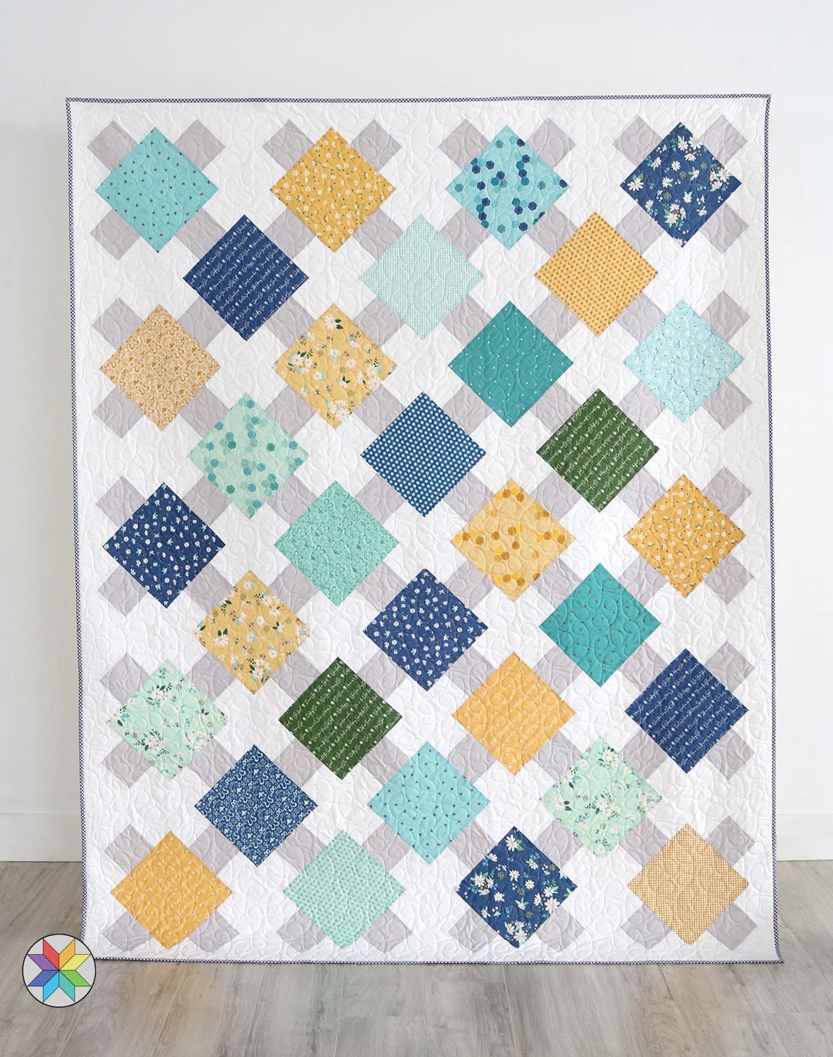 A Bright Corner Prime Time Quilt Pattern - 4 Size Variations Per Pattern