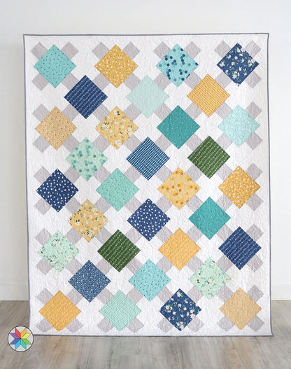 A Bright Corner Prime Time Quilt Pattern - 4 Size Variations Per Pattern