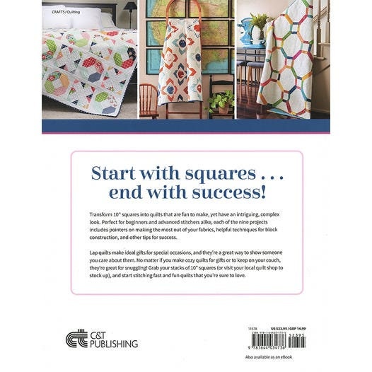 C&T Publishing Melissa Corry Fast & Fun Quilts Book - 9 Pattens for 10" Squares (Softcover)