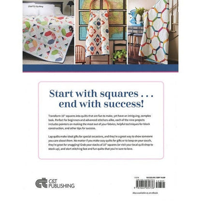 C&T Publishing Melissa Corry Fast & Fun Quilts Book - 9 Pattens for 10" Squares (Softcover)