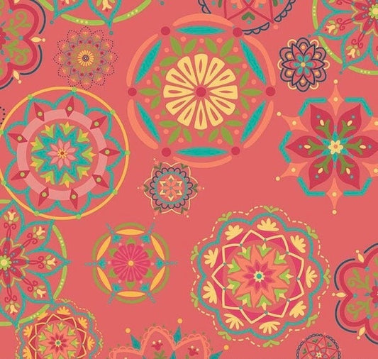 Wideback Riley Blake Heather Peterson Market Street Fabric Collection Tea Rose ( 106"-108" Wide) Premium 100% Cotton Fabrics