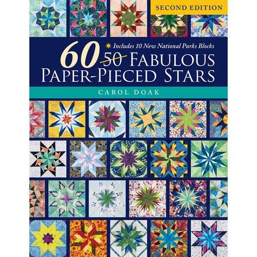 Carol Doak 60 Fabulous Paper-Pieced Stars Quilt Book 2nd Edition (Softcover)
