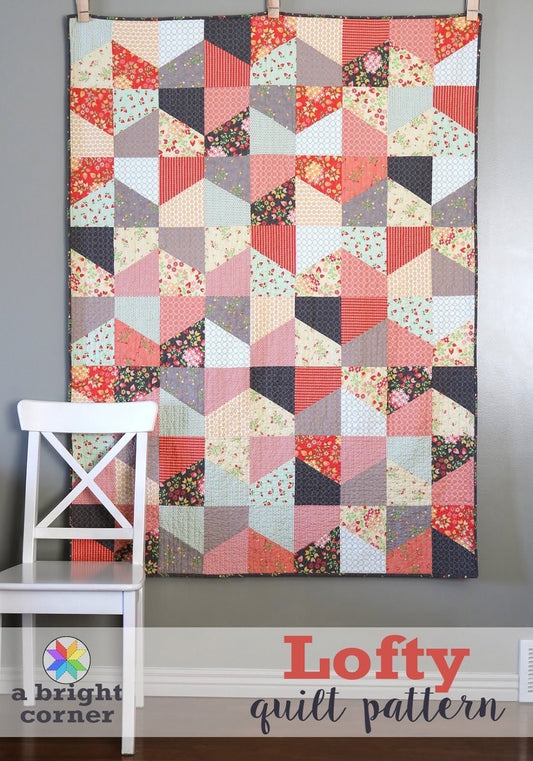 A Bright Corner Lofty Quilt Pattern - 4 Size Variations Per Pattern