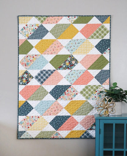 A Bright Corner Plot Twist Quilt Pattern - 5 Size Variations Per Pattern