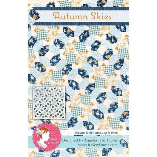 It's Sew Emma Autumn Skies Quilt Pattern - 3 Size Variations Per Pattern