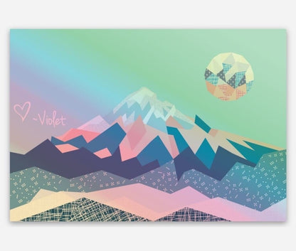 Violet Craft The Elevated Abstractions: Mt Hood A Foundation Paper Piecing Project Pattern (Finished Size 44"x30")