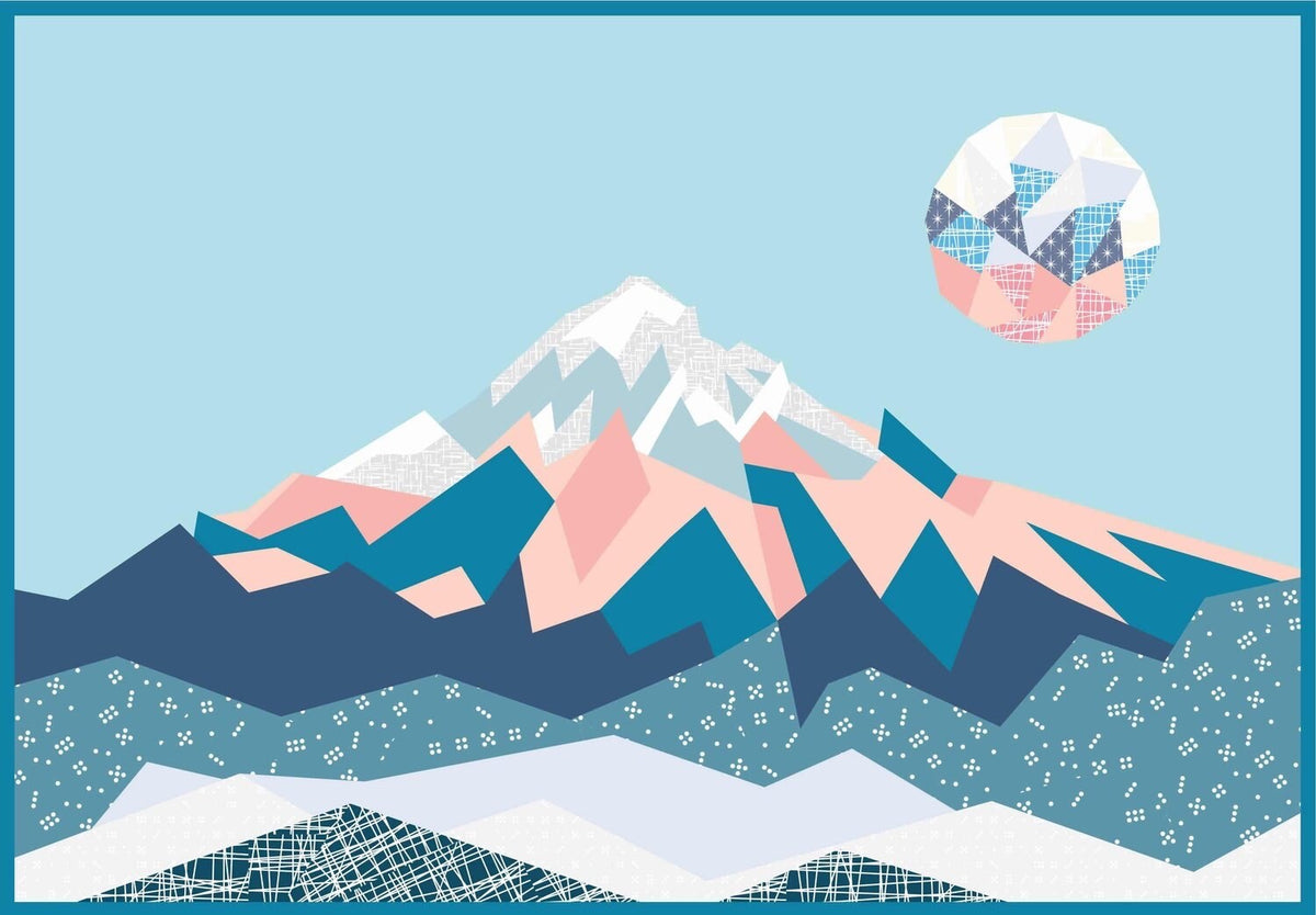 Violet Craft The Elevated Abstractions: Mt Hood A Foundation Paper Piecing Project Pattern (Finished Size 44"x30")