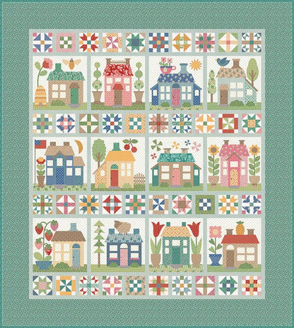 Riley Blake Lori Holt Bee in My Bonnet Town Machine Embroidery Quilt Projects Collection (Opt USB, Fabric Kits, and Thread Set Available)