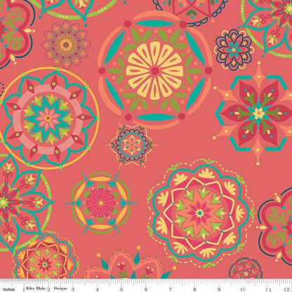 Wideback Riley Blake Heather Peterson Market Street Fabric Collection Tea Rose ( 106"-108" Wide) Premium 100% Cotton Fabrics