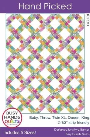 Busy Hands Quilts Hand Picked Quilt Pattern - 5 Size Variations Per Pattern