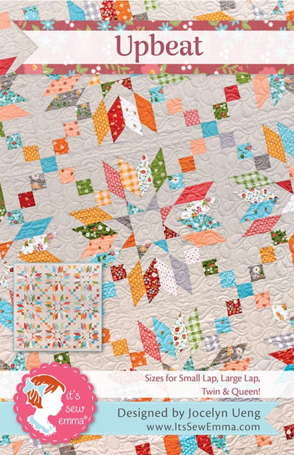 It’s Sew Emma Upbeat Quilt Pattern - 4 Size Variations Per Pattern