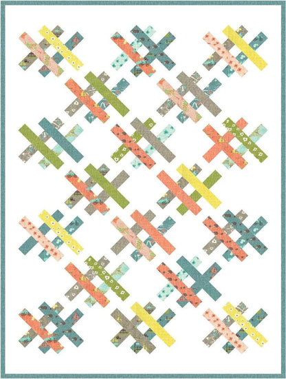 A Bright Corner Quartet Quilt Pattern - 4 Size Variations Per Pattern