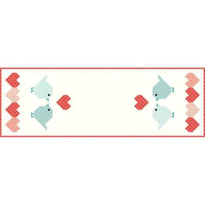 SHIPPING NOW!! Riley Blake Heart to Heart Table Runner Quilt Kit Featuring Sandy Gervais You and Me Fabric Collection