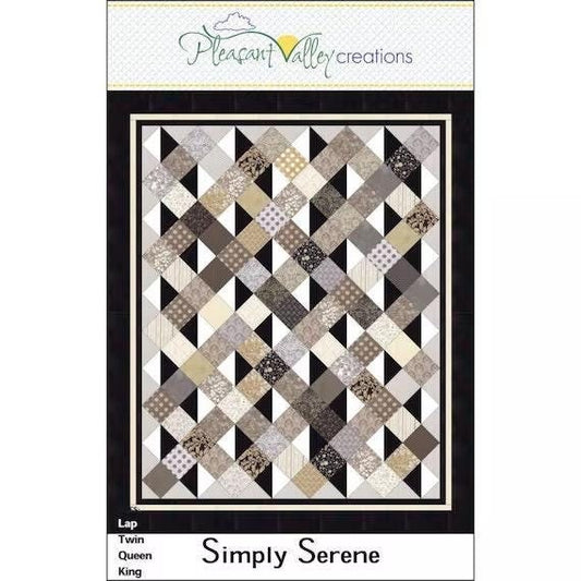 Pleasant Valley Creations Simply Serene Quilt Pattern (4 Size Variations Per Pattern)