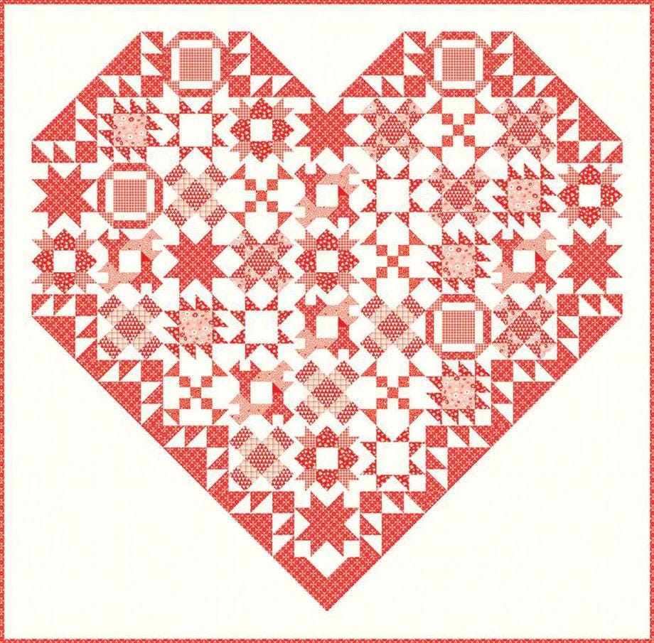 LAST TWO!! Riley Blake Endless Love Quilt Kit Featuring Sandy Gervais You and Me Fabric Collection
