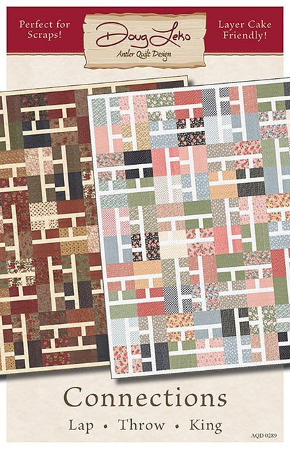 Doug Leko Antler Quilt Designs Connections Quilt Pattern - 3 Size Variations Per Pattern
