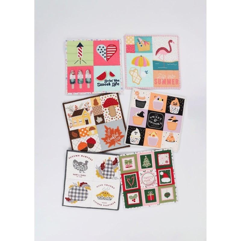 Kimberbell Mini Quilts Vol. 2 July - December (Machine Embroidery CD & Embellishment Kits Available)