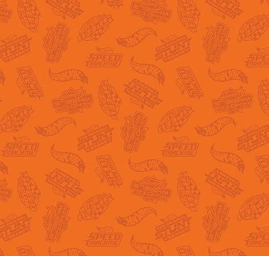 Riley Blake Made to Race Hot Wheels Fabric Collection Tone-on-Tone Orange Authentic Premium 100% Cotton Quilt Shop Quality Fabrics