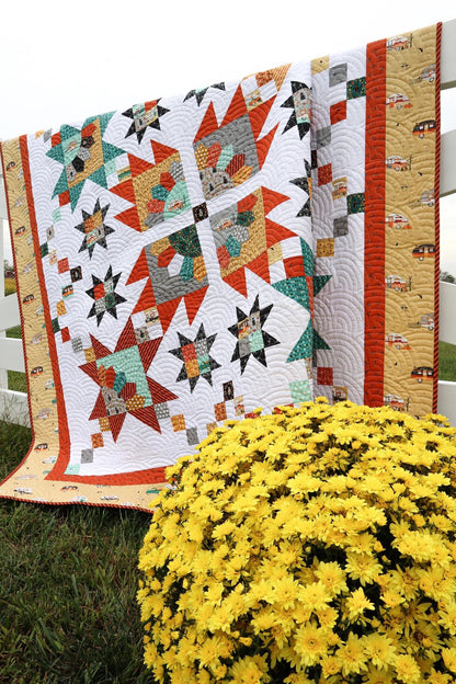 Flamingo Toes Apple Cider Quilt Pattern Finished Size: 72"x72"