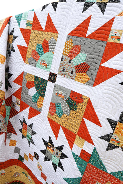 Flamingo Toes Apple Cider Quilt Pattern Finished Size: 72"x72"
