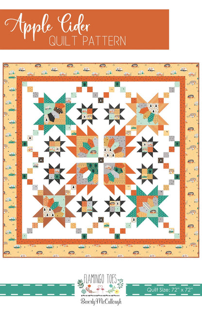 Flamingo Toes Apple Cider Quilt Pattern Finished Size: 72"x72"