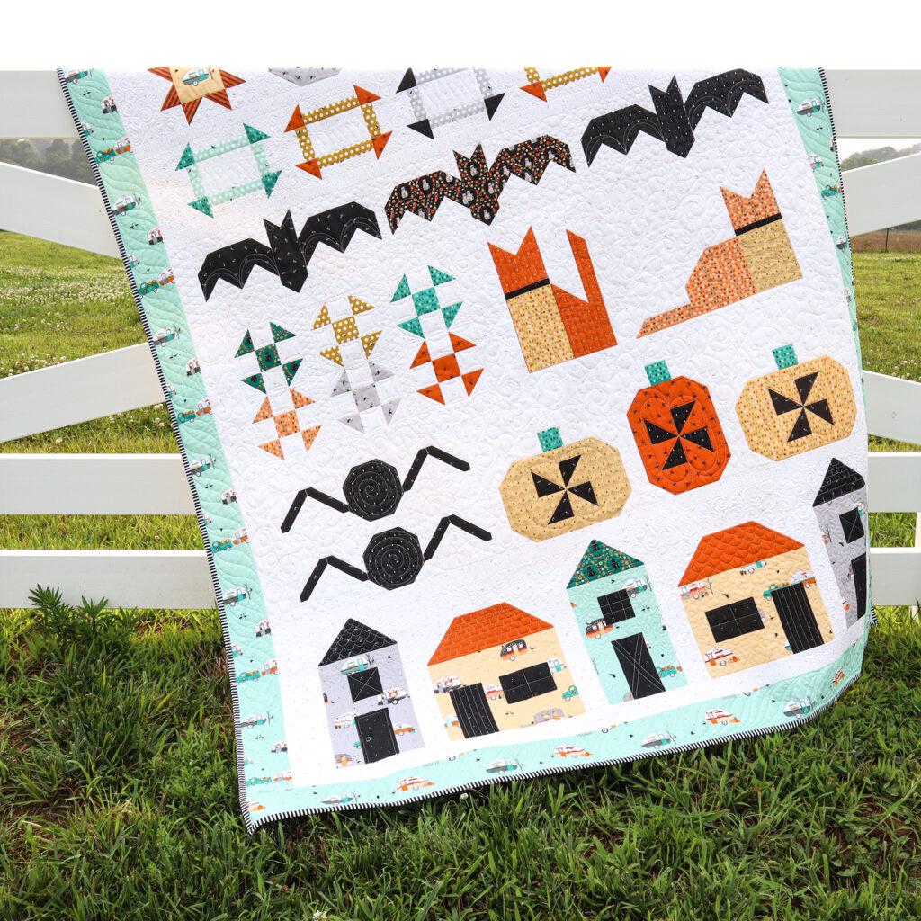Flamingo Toes Spooky Lane Quilt Pattern Finished Size: 64"x78"