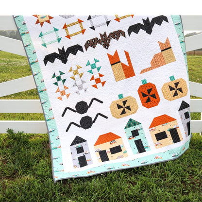 Flamingo Toes Spooky Lane Quilt Pattern Finished Size: 64"x78"