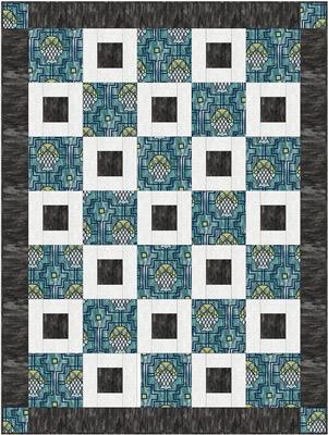 Fabric Cafe Pretty Please Quilt Pattern (uses only 3YDS of fabric) Finished Size: 44.5"x59.5"