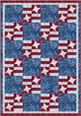 Fabric Cafe Patriotic Pride Quilt Pattern Finished Size: 40"x58"