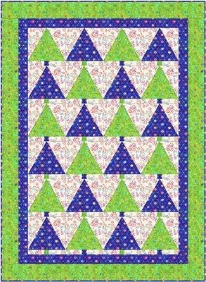 Fabric Cafe Christmas Forest Quilt Pattern Finished Size 43”x59”