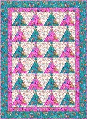 Fabric Cafe Christmas Forest Quilt Pattern Finished Size 43”x59”