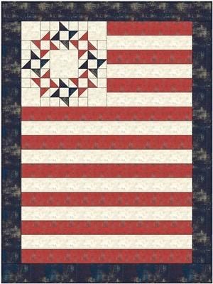 Fabric Cafe Freedom Quilt Pattern Finished Size: 44”x59”