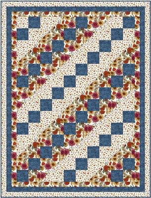 Fabric Cafe Jacob’s Ladder Quilt Pattern Finished Size: 44”x58”