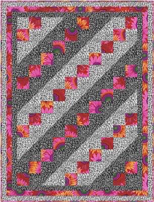 Fabric Cafe Jacob’s Ladder Quilt Pattern Finished Size: 44”x58”