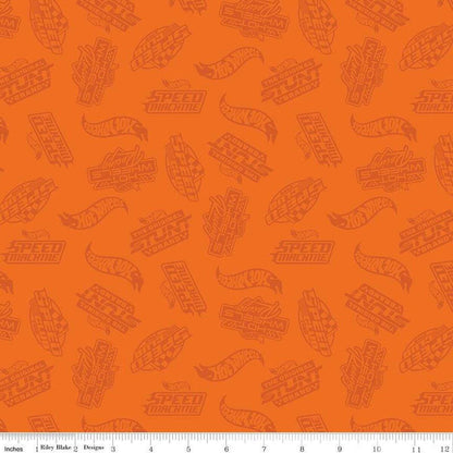 Riley Blake Made to Race Hot Wheels Fabric Collection Tone-on-Tone Orange Authentic Premium 100% Cotton Quilt Shop Quality Fabrics
