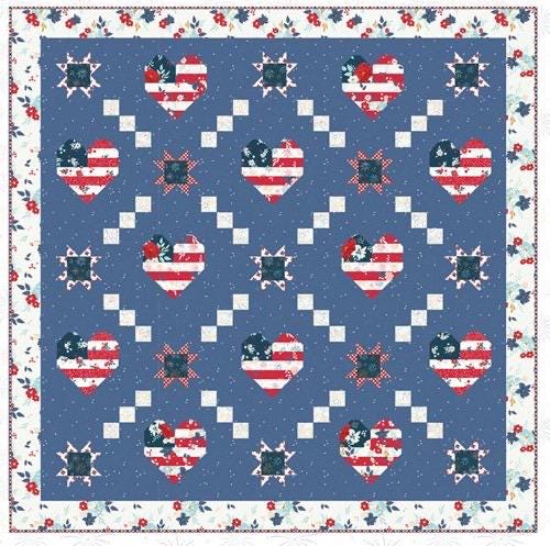 Flamingo Toes Sweet Freedom Quilt Pattern Finished Size: 70"x70"