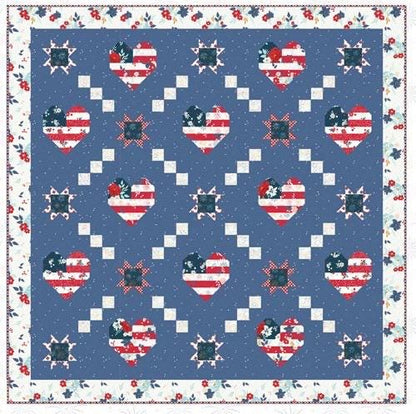 Flamingo Toes Sweet Freedom Quilt Pattern Finished Size: 70"x70"