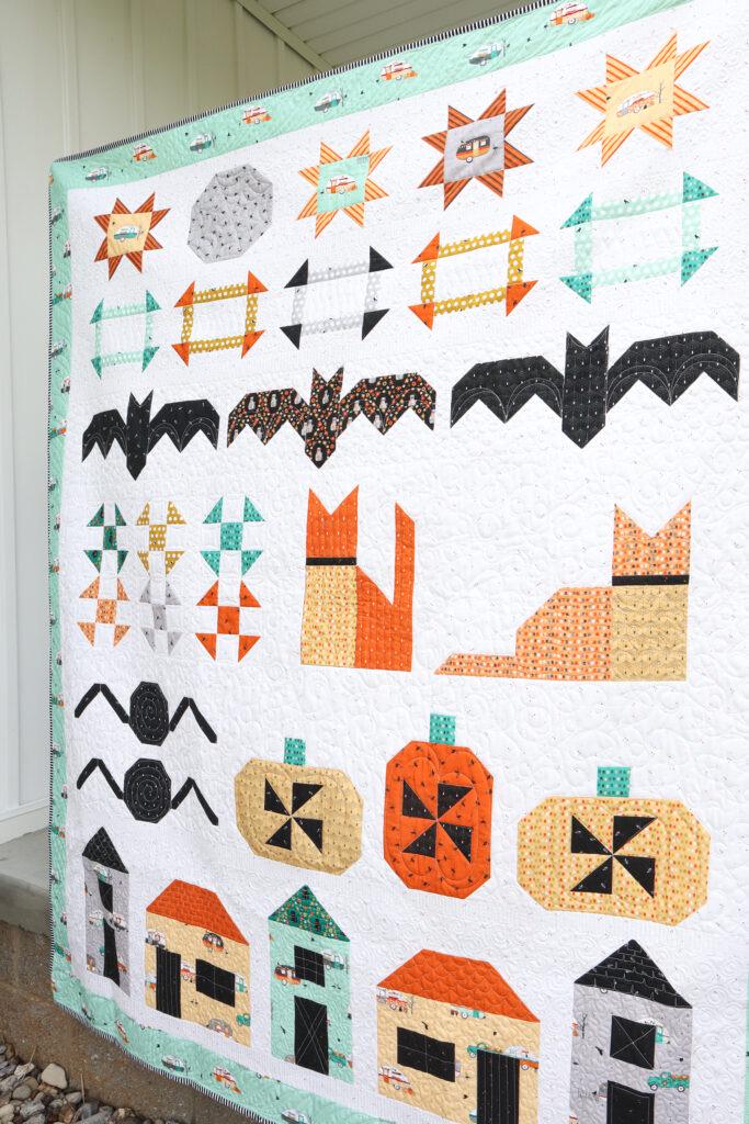 Flamingo Toes Spooky Lane Quilt Pattern Finished Size: 64"x78"