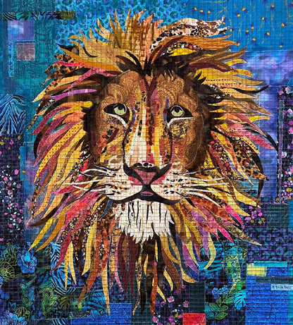 Laura Heine Be Brave Collage Wall Quilt Pattern Finished Size: 24"x24"