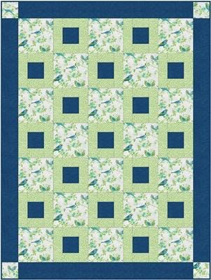 Fabric Cafe Pretty Please Quilt Pattern (uses only 3YDS of fabric) Finished Size: 44.5"x59.5"