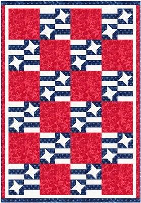 Fabric Cafe Patriotic Pride Quilt Pattern Finished Size: 40"x58"