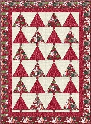 Fabric Cafe Christmas Forest Quilt Pattern Finished Size 43”x59”