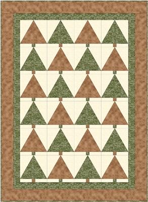 Fabric Cafe Christmas Forest Quilt Pattern Finished Size 43”x59”