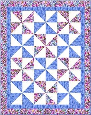 Fabric Cafe It’s a Breeze Quilt Pattern Finished Size 46” x58”